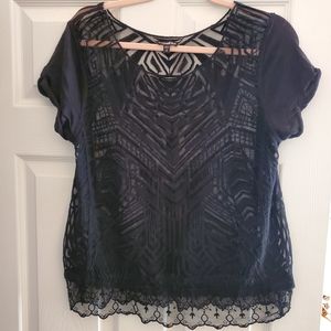 Express Sheer lace Blouse Size Medium Womans